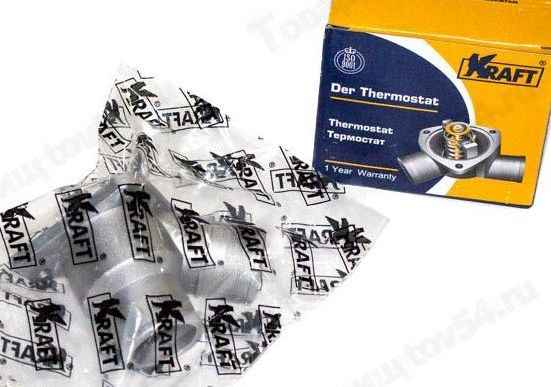 Термостат ВАЗ 1118 крышка с термоэлементом 85° <b>KRAFT KT 019509</b> - изображение