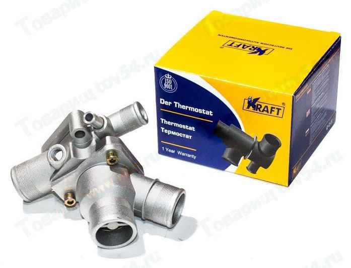 Термостат ВАЗ 1118 Калина в корпусе 85° <b>KRAFT KT 019511</b> - изображение
