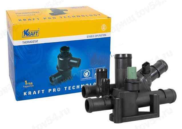 Термостат Skoda Octavia A5 (04-), VW Golf IV (97-) 1.6FSi MT 06A121111 <b>KRAFT KT 019536</b> - изображение