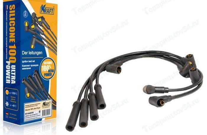 Провода высоковольтные ВАЗ 2108 силикон 100% <b>KRAFT KT 042003</b> - изображение