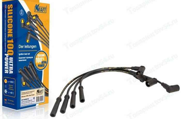 Провода высоковольтные ВАЗ 2108 инж. силикон 100% <b>KRAFT KT 042020</b> - изображение Провода высоковольтные ВАЗ 2108 инж. силикон 100% <b>KRAFT KT 042020</b> - изображение