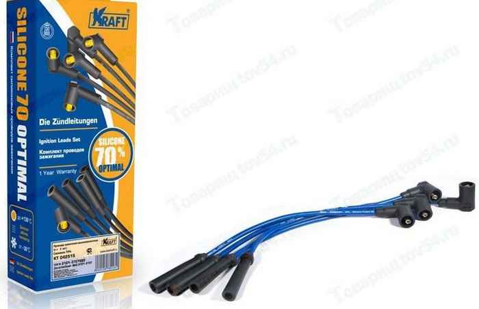 Провода высоковольтные ВАЗ 21214 силикон 70% <b>KRAFT KT 042301</b> - изображение Провода высоковольтные ВАЗ 21214 силикон 70% <b>KRAFT KT 042301</b> - изображение