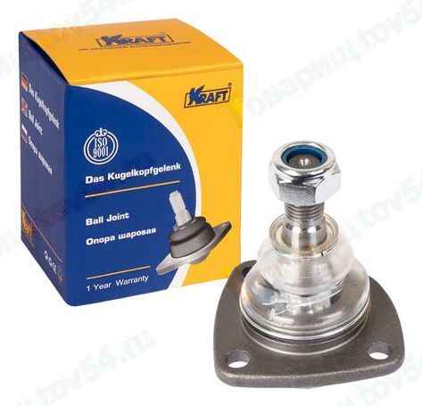 Опора шаровая ВАЗ 2101 нижний с крепежом <b>KRAFT KT 053263</b> - изображение Опора шаровая ВАЗ 2101 нижний с крепежом <b>KRAFT KT 053263</b> - изображение