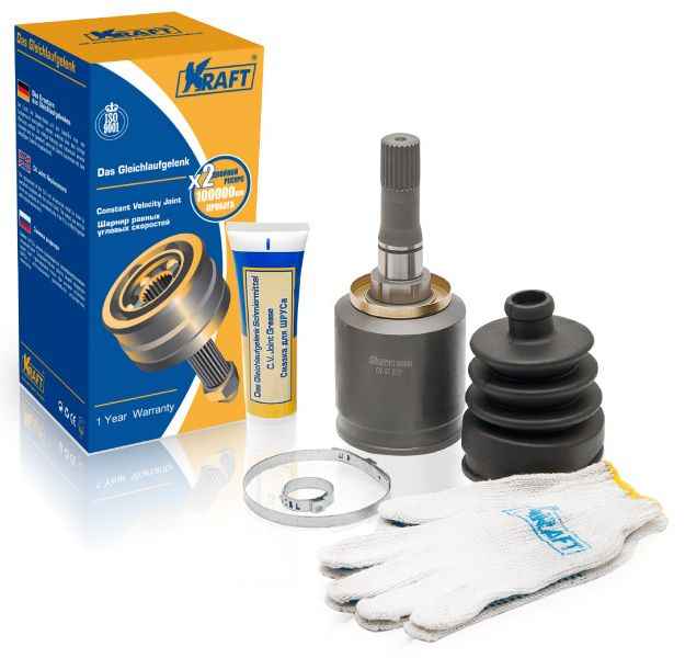ШРУС внутренний ВАЗ 2123 Нива Шевроле левый (короткий) <b>KRAFT KT 058884</b> - изображение ШРУС внутренний ВАЗ 2123 Нива Шевроле левый (короткий) <b>KRAFT KT 058884</b> - изображение