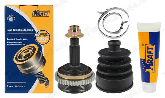 ШРУС наружный ВАЗ 2170 Приора, 1118 Калина, 2190 Гранта с ABS <b>KRAFT KT 058886</b> (2170-2215012, 11186-2215012) - изображен ШРУС наружный ВАЗ 2170 Приора, 1118 Калина, 2190 Гранта с ABS <b>KRAFT KT 058886</b> (2170-2215012, 11186-2215012) - изображение