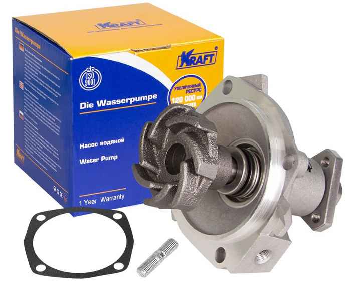 Помпа ВАЗ 2101 чугунная крыльчатка <b>KRAFT KT 059348</b> - изображение