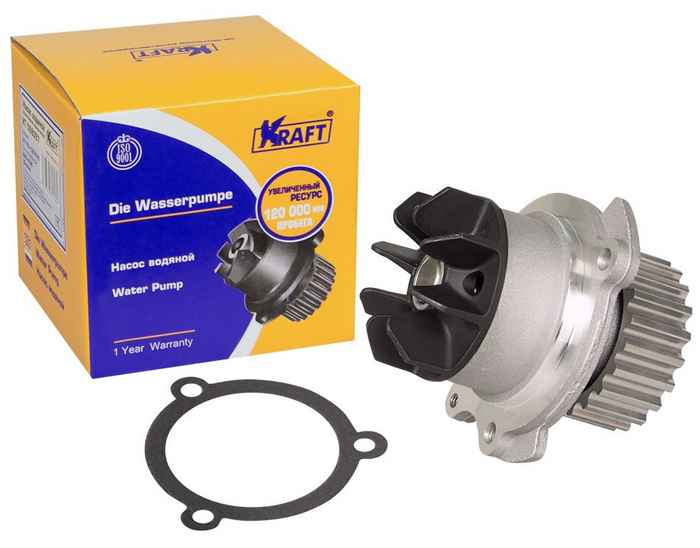 Помпа ВАЗ 2190 Гранта 8 кл (1,6л) дв.21116 <b>KRAFT KT 059357</b> - изображение Помпа ВАЗ 2190 Гранта 8 кл (1,6л) дв.21116 <b>KRAFT KT 059357</b> - изображение