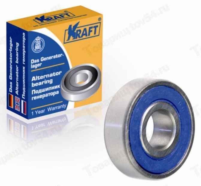 Подшипник генератора ВАЗ 2110 большой (180303) <b>KRAFT KT 100525</b> - изображение