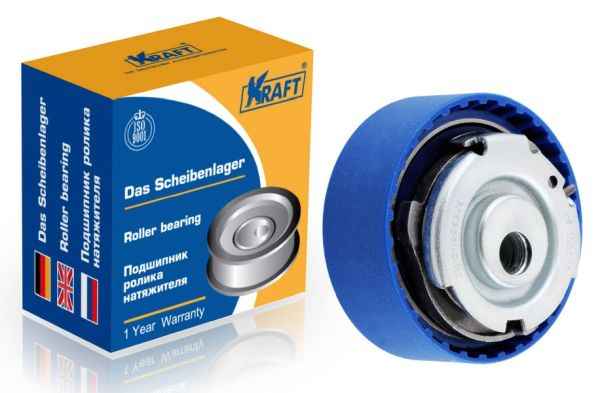 Ролик натяжителя ВАЗ 2190 Гранта (8кл) самонатяжной <b>KRAFT KT 100540</b> - изображение