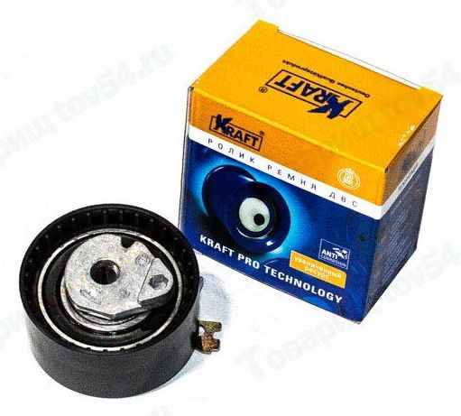 Ролик натяжителя LADA Largus, Renault Clio, Megane, Kangoo 16 V натяжной 7700108117 <b>KRAFT KT 100905</b> - изображение