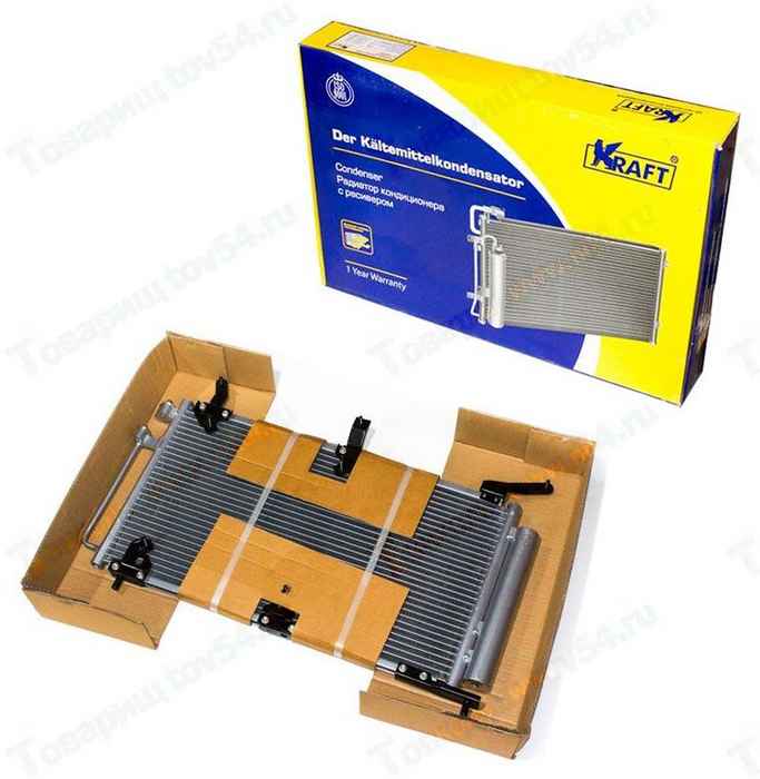 Радиатор кондиционера ВАЗ 1118 Калина (Panasonic) с ресивиром <b>KRAFT KT 104041</b> - изображение