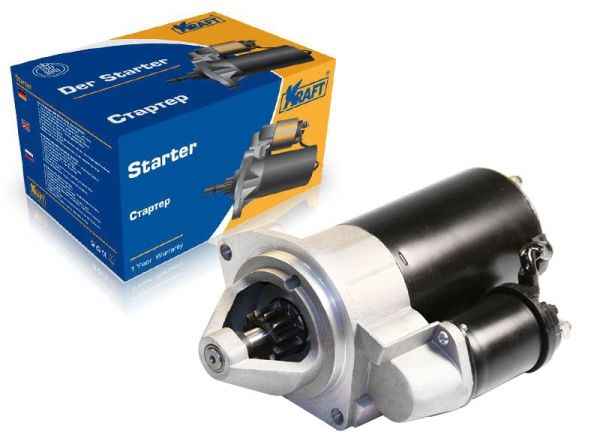 Стартер ВАЗ 2101, 21213, 21214, 2123 Нива Шевроле редукторный <b>KRAFT KT 201001</b> (2101-3708000) - изображение