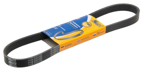Ремень 6РК884 ВАЗ 1117-1119 Калина <b>KRAFT KT 685286</b> (1118-3701720) - изображение Ремень 6РК884 ВАЗ 1117-1119 Калина <b>KRAFT KT 685286</b> (1118-3701720) - изображение