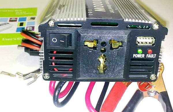 Преобразователь напряжения (инвертер) 12V->220V 1000W KS - изображение 1