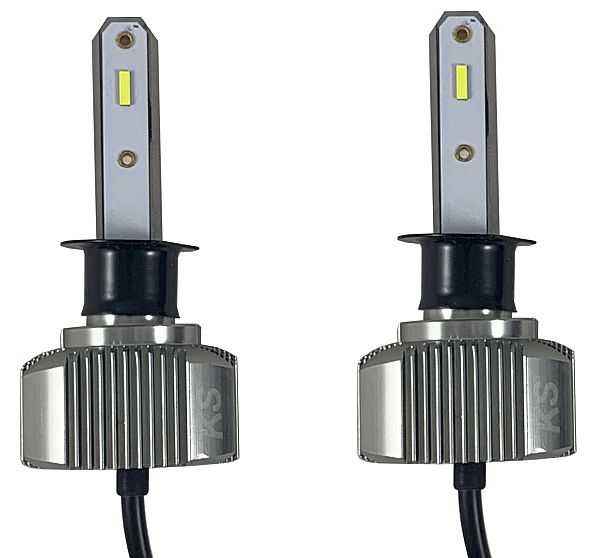 Лампа H1 светодиодная (2шт) 9-32V 36W 4500LM 5500K KS-P2-H1NX High Power IP65 радиатор охлаждения - изображение