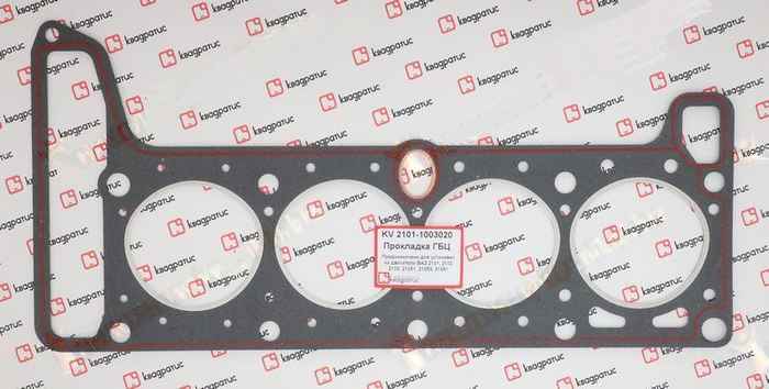 Прокладка головки блока ВАЗ 2101 (76.0) с герметиком <b>КВАДРАТИС KV-2101-1003020</b> - изображение