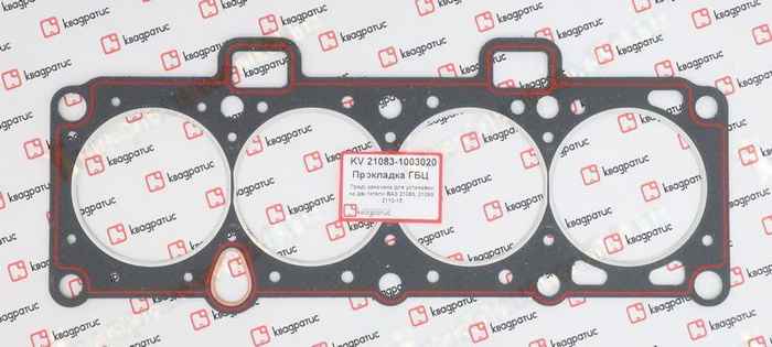 Прокладка головки блока ВАЗ 21083 (82.0) с герметиком <b>КВАДРАТИС KV-21083-1003020</b> - изображение