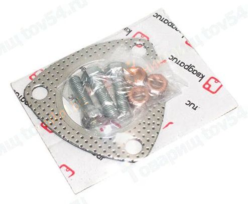 Ремкомплект приемной трубы ВАЗ 2110 8 кл. (болты, гайки, проклад.) <b>КВАДРАТИС KVM-2110-1203021-01</b> - изображение