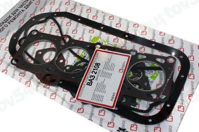 Набор прокладок ДВС ВАЗ 2108 полный Люкс <b>КВАДРАТИС KVP-2108-1002064-03</b> - изображение