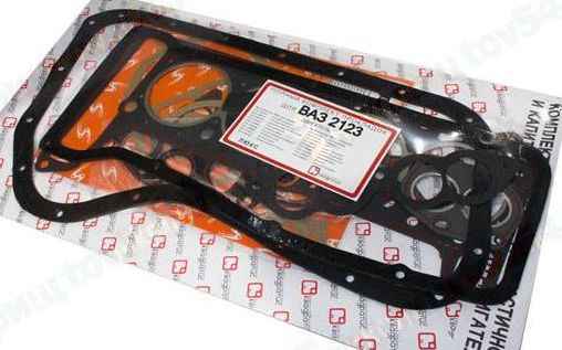 Набор прокладок ДВС ВАЗ 2123 полный Люкс <b>КВАДРАТИС KVP-2123-1002064-86-03</b> - изображение