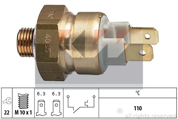 Датчик темп.воды Audi 80/100/200/A6 2.0i/2.2i/1.9/2.5 <b>KW 540085</b> - изображение