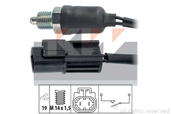 Датчик зад.хода Nissan 1.0-2.0 90-00 <b>KW 560116</b> - изображение