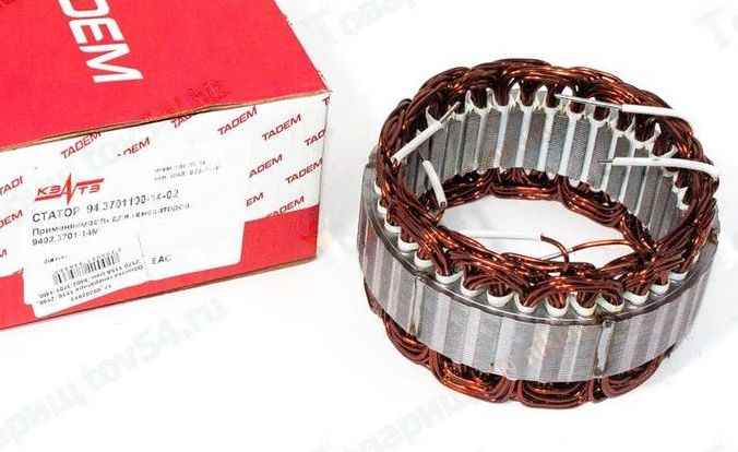 Обмотка генератора ВАЗ 1118 Калина, 2170 Приора, 2190 115А (генер.9402.3701-14М, 9402.3701В) <b>КЗАТЭ 94.3701100-14-02</b> - изображение