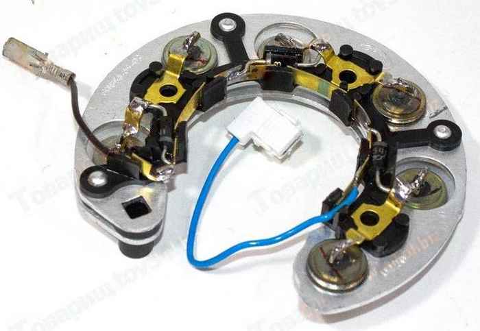 Мост диодный ВАЗ 2108, 21213, У*З (2 провод, 6 диод., 55А) генер.371-372.3701, 6631.3701 (БПВ 56-65-02) <b>КЗАТЭ БПВ 56-65-02 ИАЕЮ.435214.015</b> - изображение