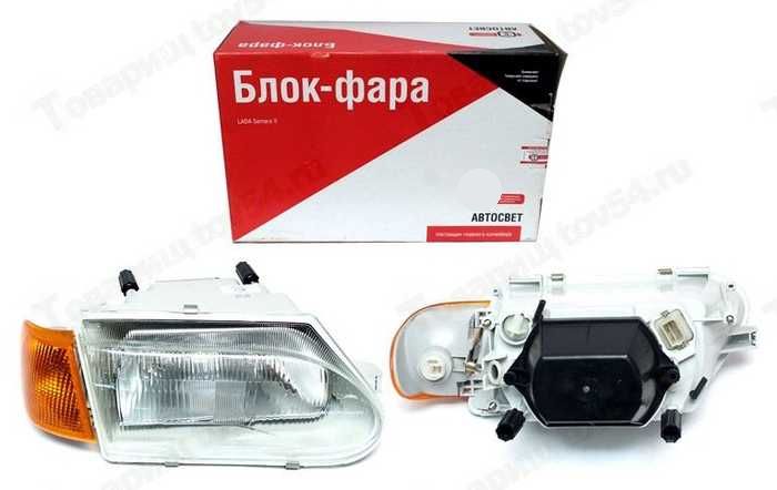 Фара ВАЗ 2115 желтый поворотник Киржач правая 743 <b>Лада-Имидж 2114-3711010</b> - изображение