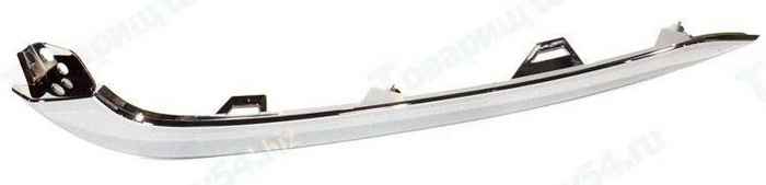 Накладка бампера ВАЗ 2190 Гранта FL (с 2018г) переднего молдинг нижний левый хром <b>LADA 8450100993</b> - изображение