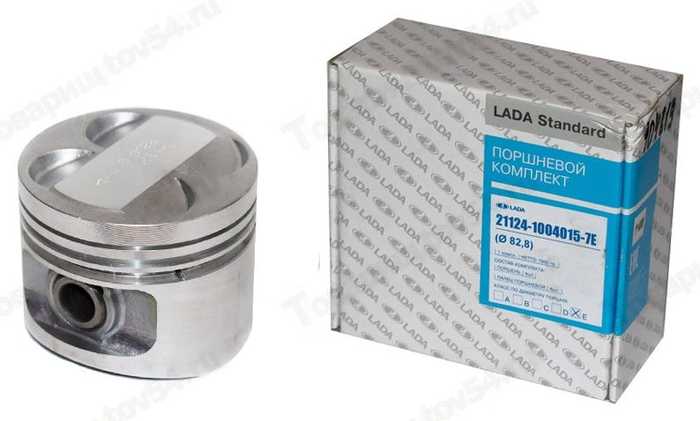 Поршень ВАЗ 21124 (82,8) группа E (с пальцами) <b>LADA STANDARD 21124-1004015-7E</b> - изображение