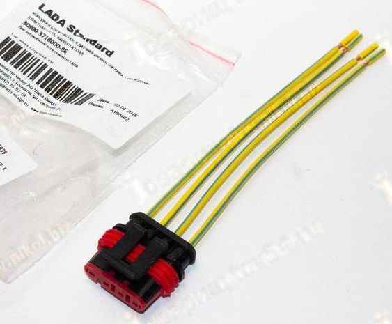 Колодка бензонасоса, датчик уровня топлива <b>LADA Standard 3080-3718000-86</b> с проводами - изображение Колодка бензонасоса, датчик уровня топлива <b>LADA Standard 3080-3718000-86</b> с проводами - изображение