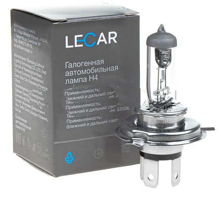 Лампа H4 12V 60/55W P43t-38 LECAR-0000413-01  - изображение