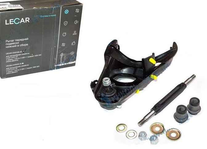 Рычаг подвески ВАЗ 2101 нижний правый в сборе <b>LECAR-0100128-02</b> - изображение