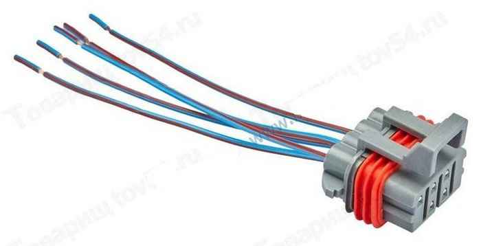 Колодка жгута форсунок ВАЗ, гнездовая, 5 конт. <b>LECAR-0104107-03</b> - изображение