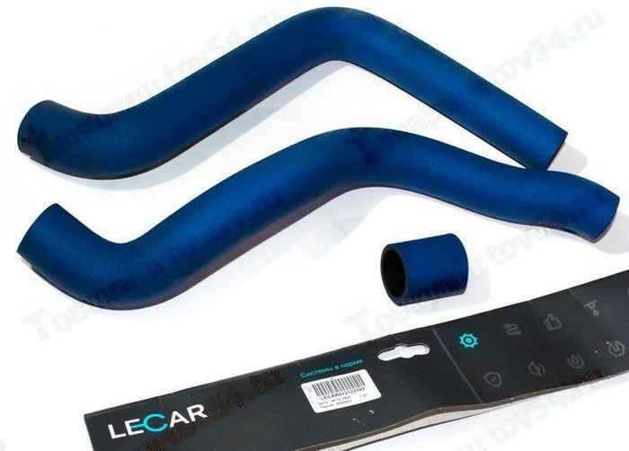 Патрубок радиатора ВАЗ 2112 (3шт) син <b>LECAR-0121221-02</b> - изображение