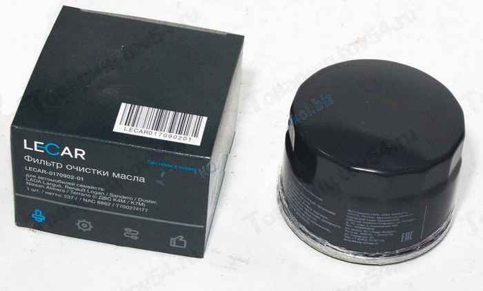 Фильтр масляный LADA Largus, Renault Logan 7700274177 <b>LECAR LECAR017090201</b> - изображение