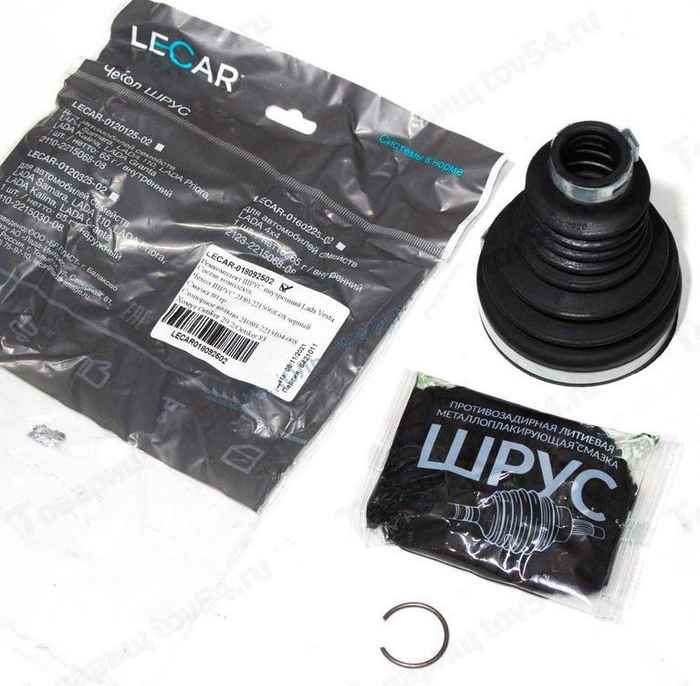 Пыльник ШРУС ВАЗ 2180 Vesta внутренний (смазка+2 хомута+кольцо) <b>LECAR018092502</b> - изображение