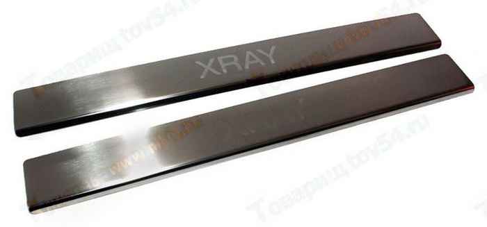 Накладки внутренних порогов LADA X-RAY нерж.сталь (комплект 2шт) <b>LECAR-0190207-08</b> - изображение