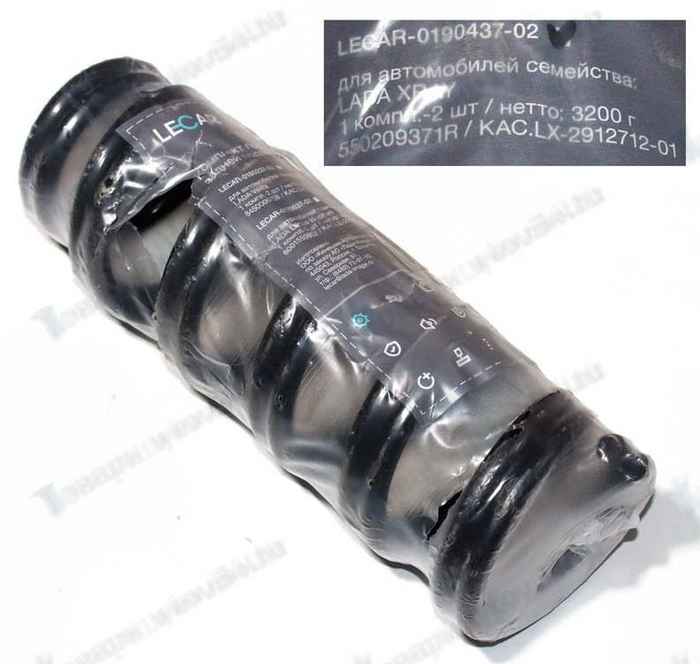 Пружина подвески задняя Lada X-Ray 550209371R <b>LECAR019043702</b> - изображение