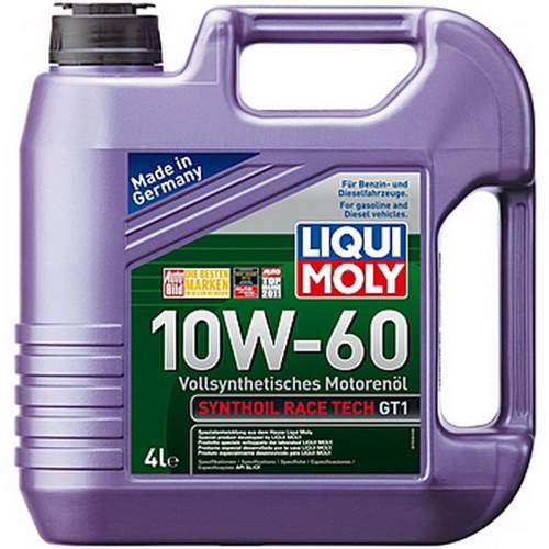 Масло моторное синтетическое 4л 10w60 SL/CF Liqui Moly SYNTHOIL RACE TECH GT 1 7535 - изображение