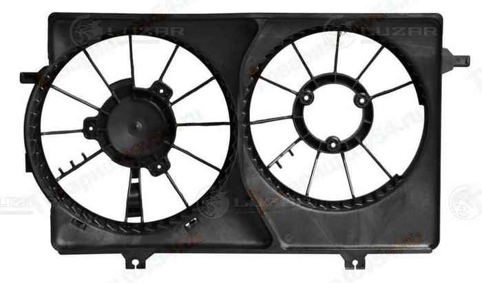 Кожух вентилятора охлаждения ВАЗ 2170 пластмассовый тип Halla <b>LUZAR LFS 01270</b> - изображение