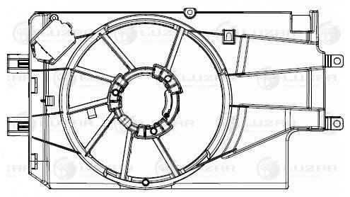 Кожух вентилятора охлаждения ВАЗ 2190 Гранта тип KDAC <b>LUZAR LFS 0194</b> - изображение 2