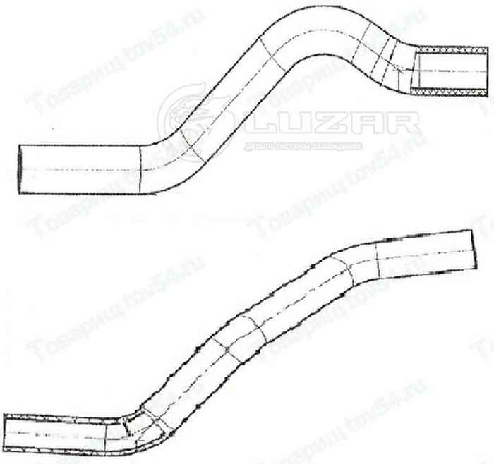 Патрубки отопителя LADA Largus дв Р3М 1,6 8V (2шт) <b>LUZAR LPKh 0117</b> 8450009491, 450009492 - изображение Патрубки отопителя LADA Largus дв Р3М 1,6 8V (2шт) <b>LUZAR LPKh 0117</b> 8450009491, 450009492 - изображение