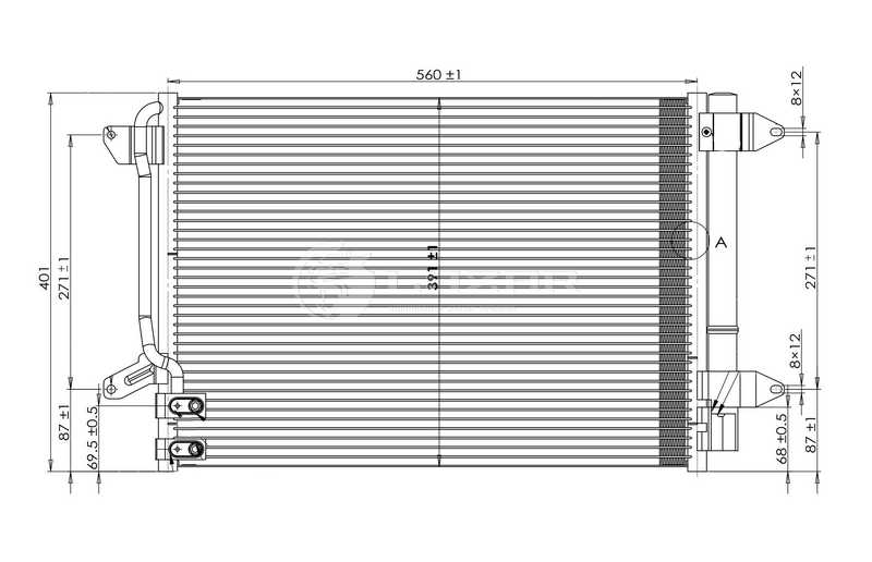 Радиатор кондиционера для а/м VW Jetta (11-) <b>LUZAR LRAC18L3</b> - изображение