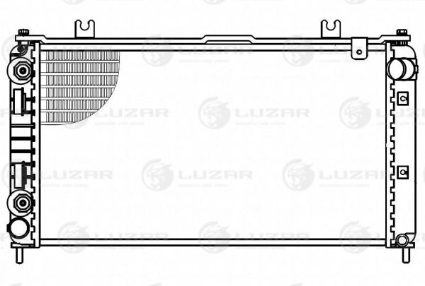 Радиатор охлаждения ВАЗ 2190 Гранта AT алюминиевый тип KDAC <b>LUZAR LRc 01194</b> - изображение 2