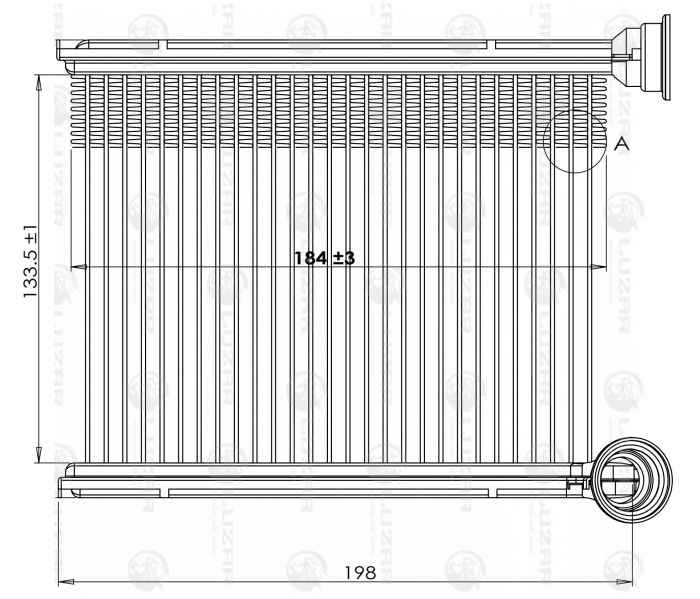 Радиатор отопителя Renault Logan (12-),Vesta (15-) 271153553R <b>LUZAR LRh 0978</b> - изображение 1