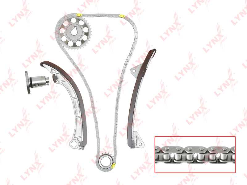 Комплект цепи грм подходит для TOYOTA Auris(E15) 1.4 07-12 / Avensis(T22/T25) 1.6-1.8 00-08 / Celica 1.8 99-05 / Corolla(E11/E12) 1.4-1.8 00-06 / Corolla Verso 1.4-1.8 00-09 / Isis 1.8 04> <b>LYNXAUTO TK-0038</b> - изображение