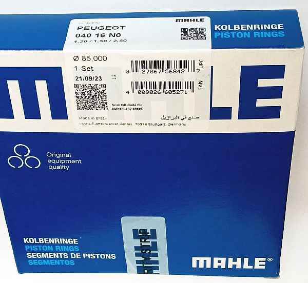 Комплект поршневых колец MAHLE ORIGINAL 040 16 N0 - изображение 4