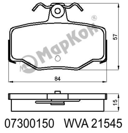 Колодки тормозные дисковые к-т Nissan <b>МАРКОН 07300150</b> - изображение